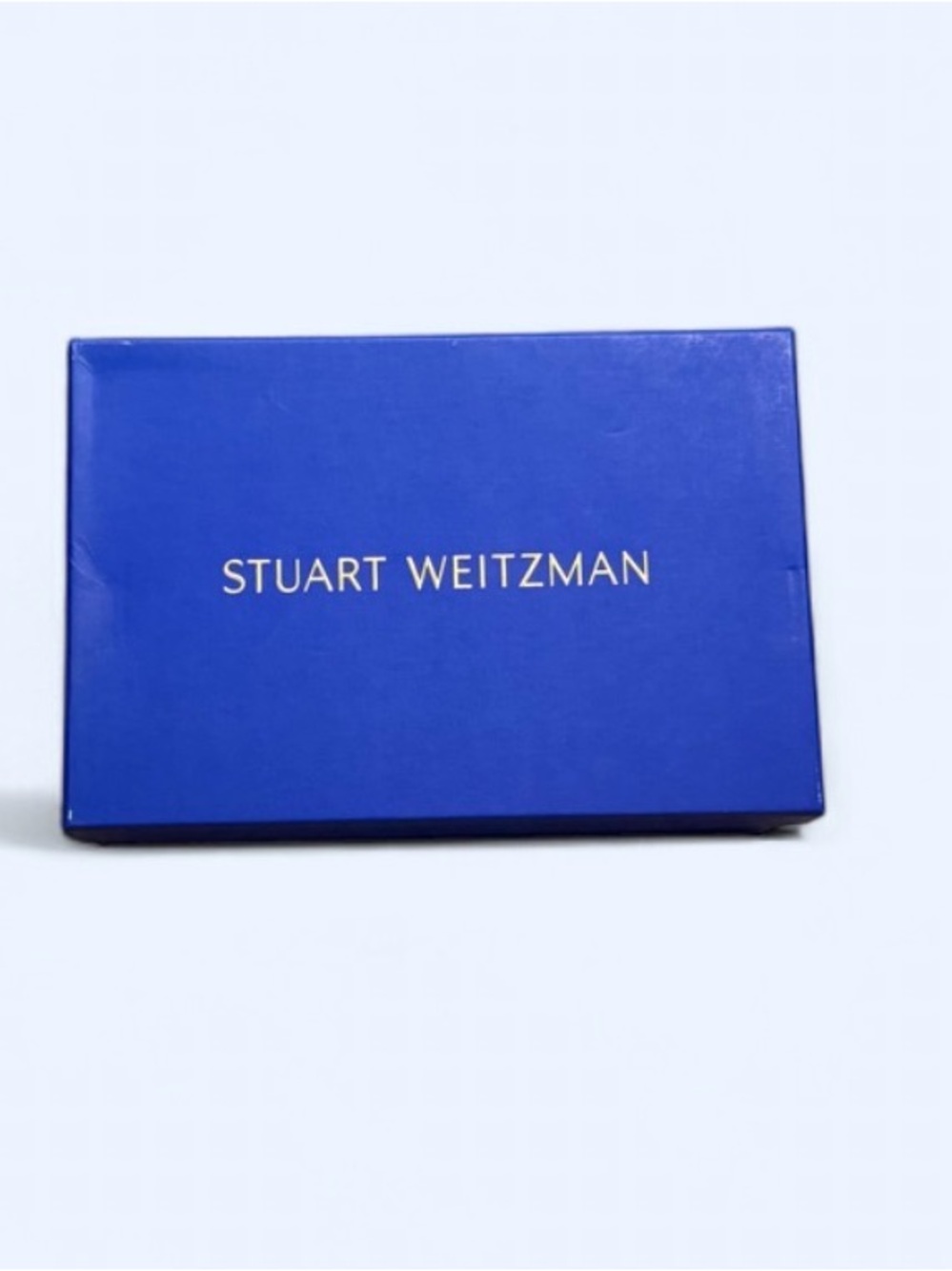 Stuart Weitzman Dayna Block 50 Silver Metallic Leather Sandals Box DustBag 9.5
